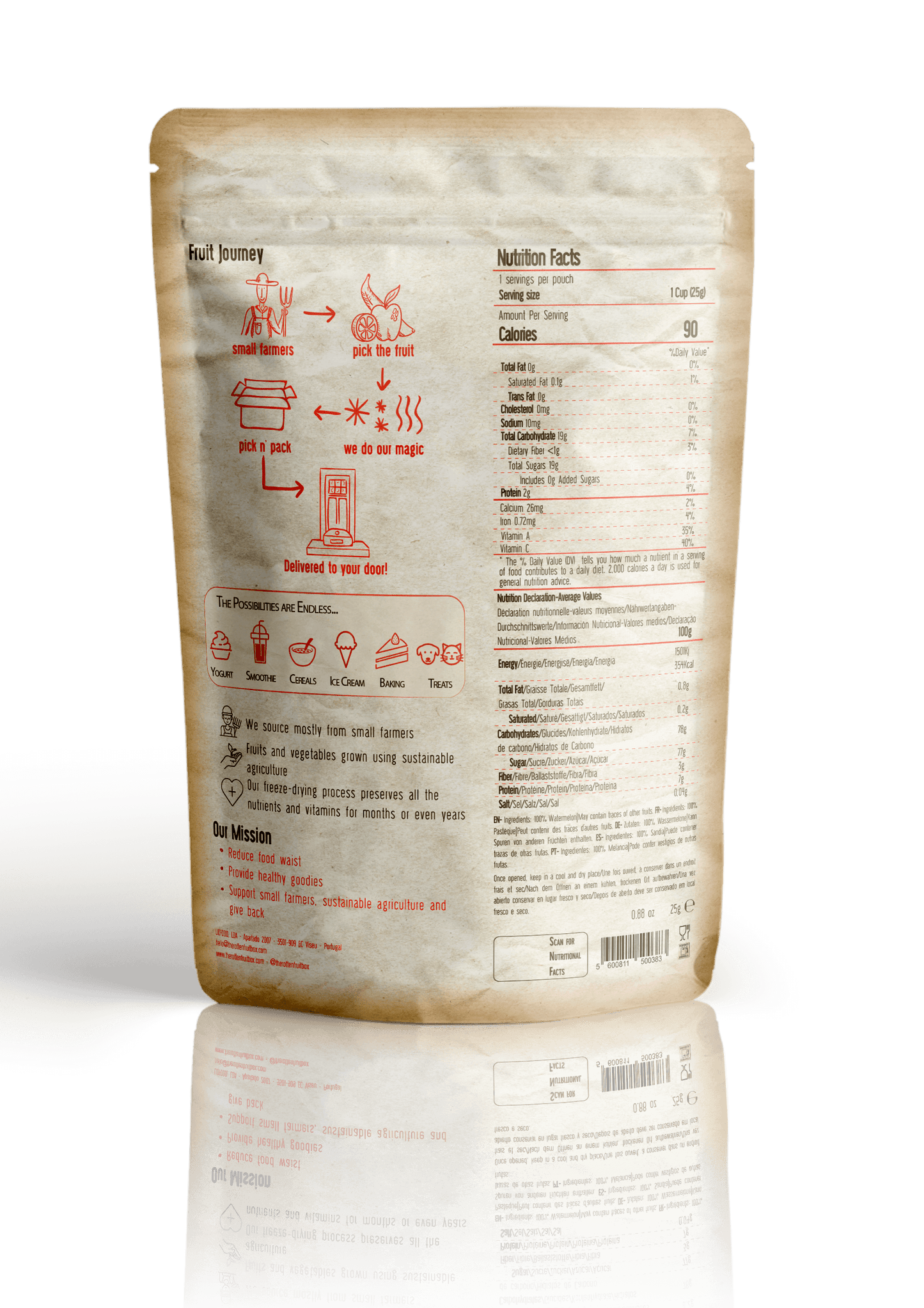 Freeze Dried Watermelon Snack